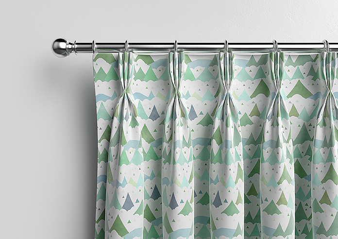 Cloudy Peaks, Mint - Made to Measure Curtains - Image 11